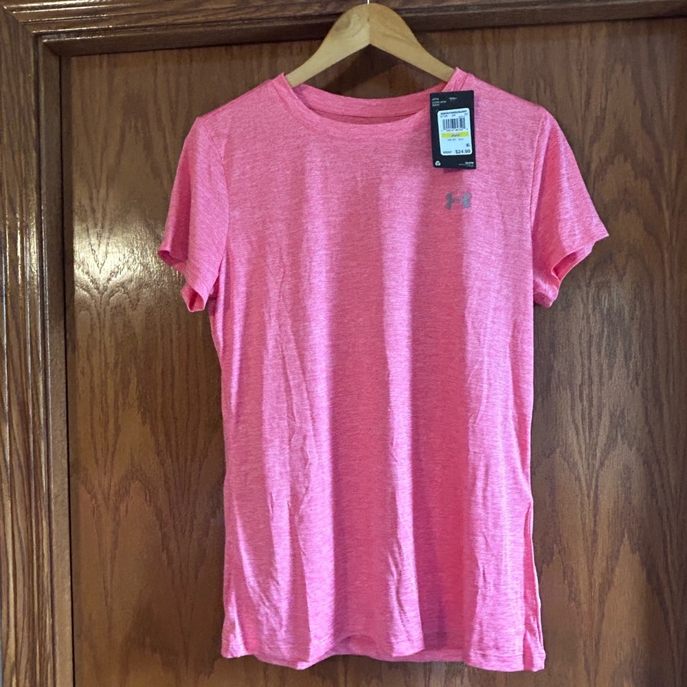 Under Armour Pink Fitted Short Sleeve T-Shirt